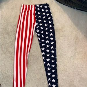 Stars and Stripes leggings. One size fits all.